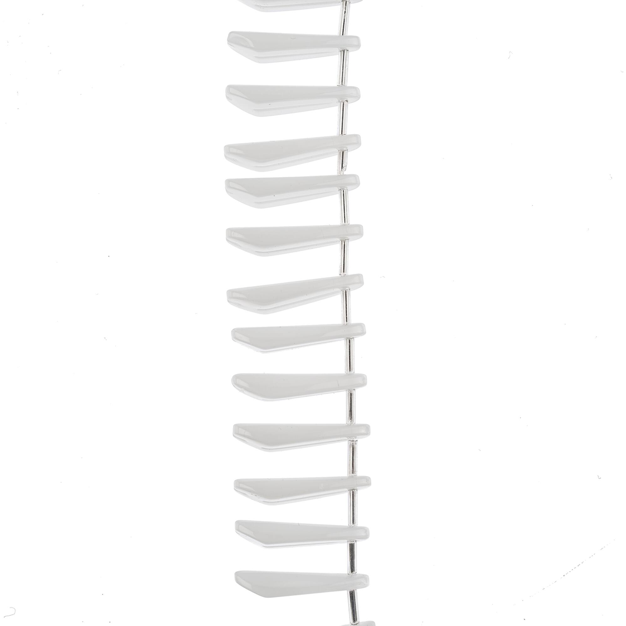 Crystal Lane DIY 7" White Long Leaf Opaque Glass Bead Strand